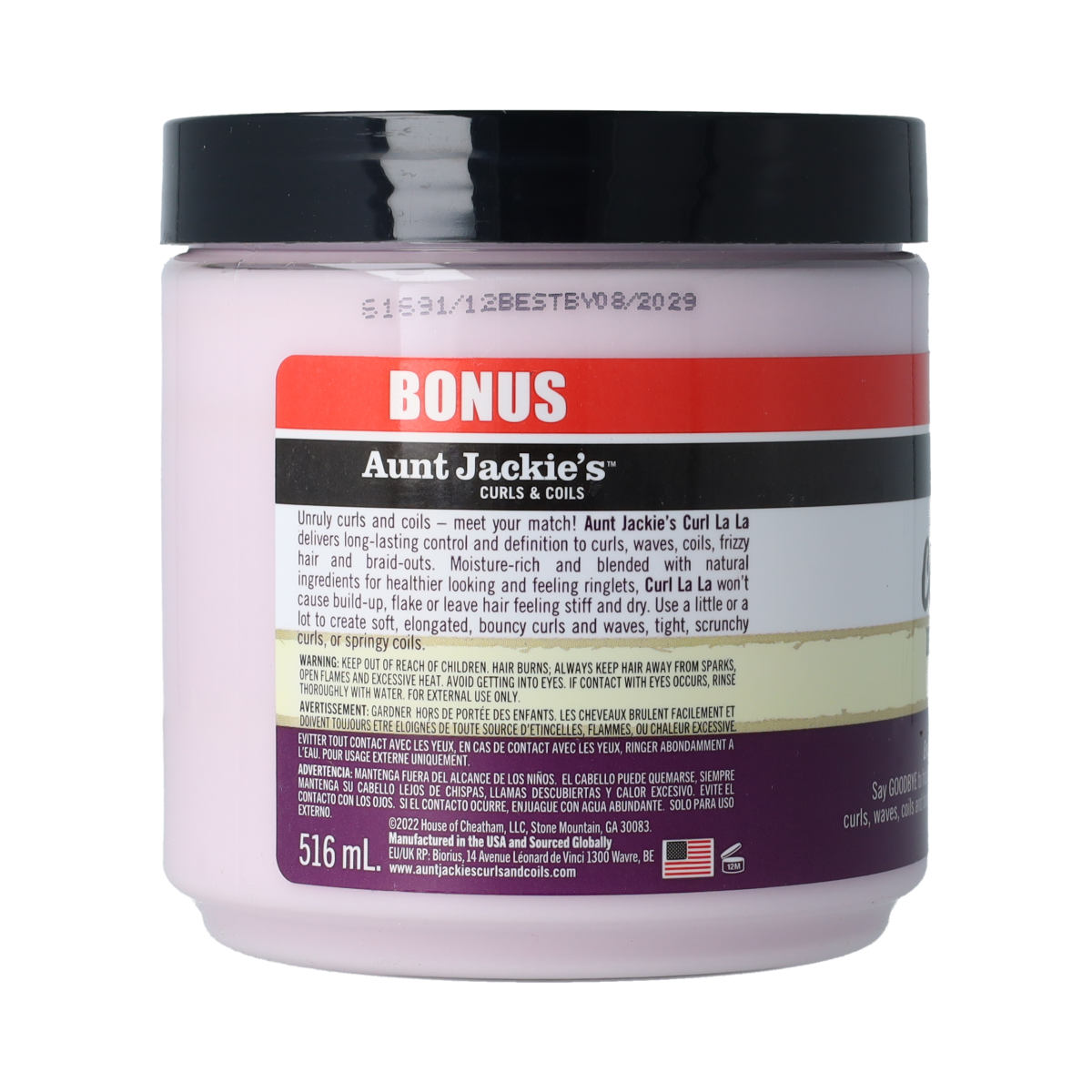 Aunt Jackie's Curl lala custard 430.00 Milliliter
