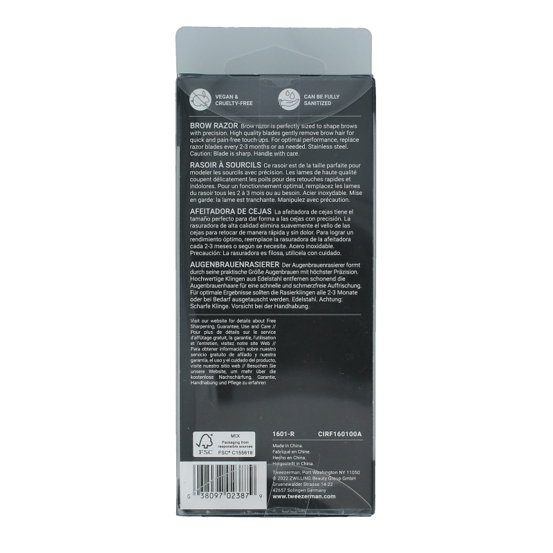 Tweezerman Brow razor 1 Stuks