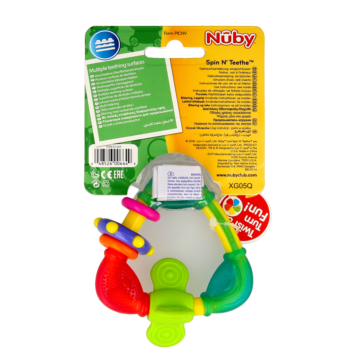 Nuby Bijtfiguur driehoekig hard en zacht 1.00 Stuks