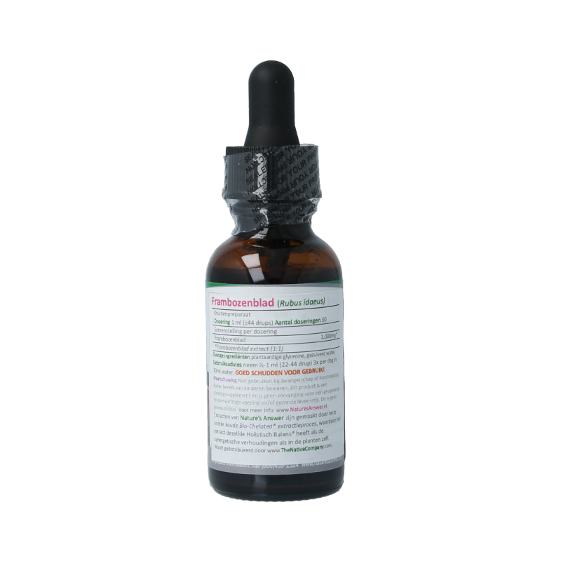 Natures Answer Frambozenblad extract alcoholvrij 30 Milliliter