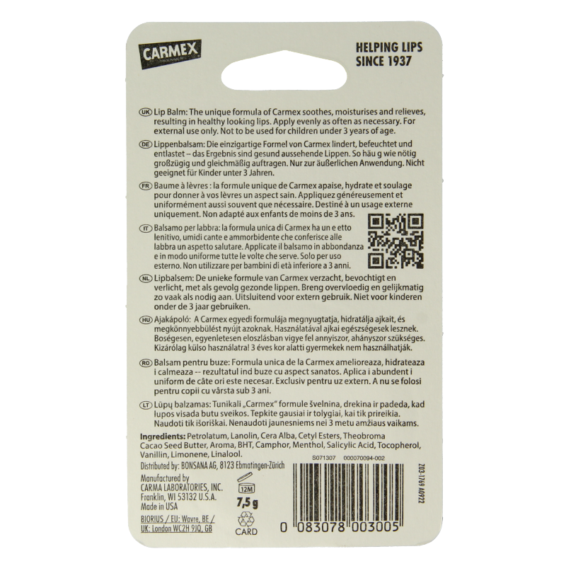 Carmex Lip balm classic potje 7.5 Gram
