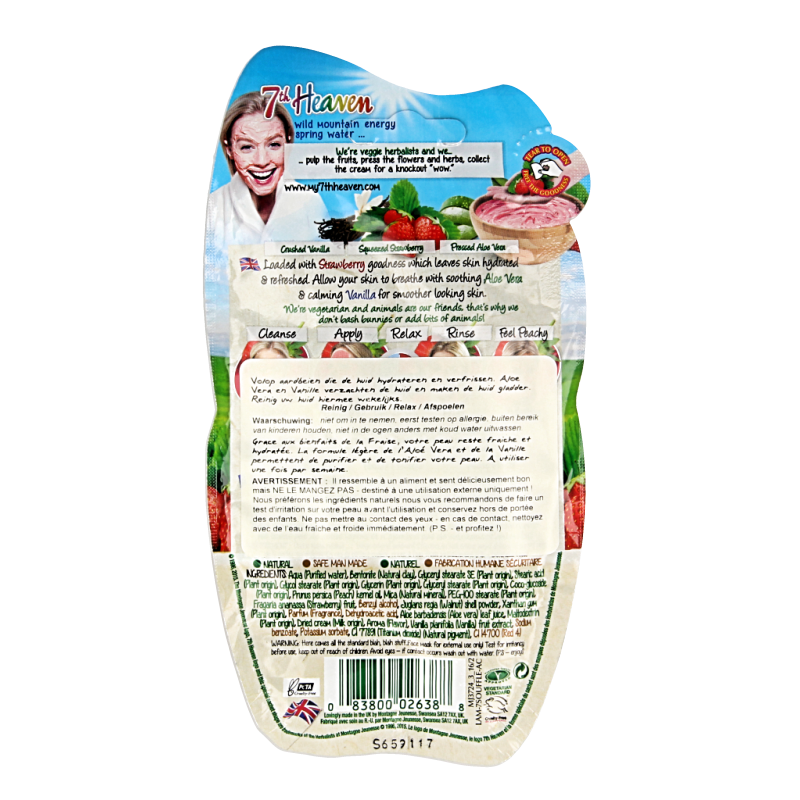 Montagne 7th Heaven gezichtsmasker strawberry souffle 15.00 Milliliter