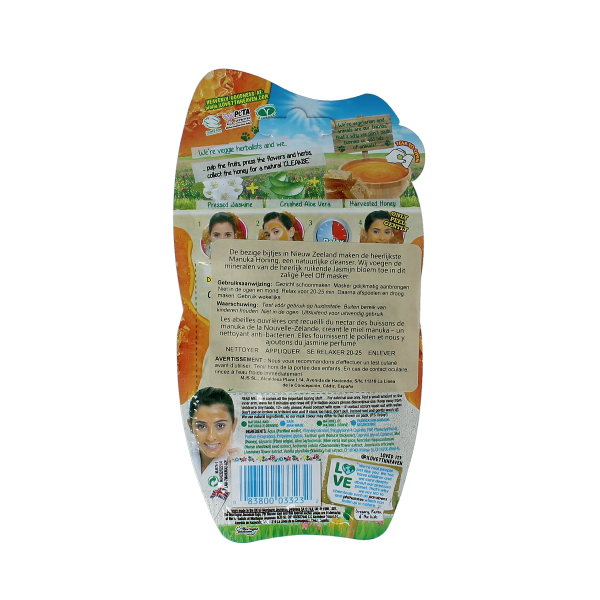 Montagne 7th Heaven gezichtsmasker manuka honey peel-off 10.00 Milliliter