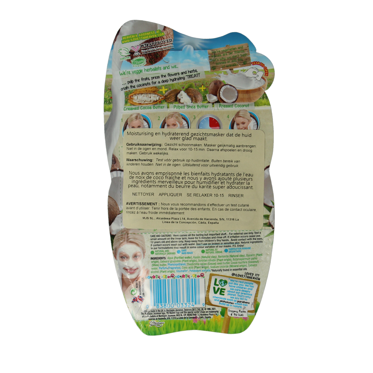 Montagne 7th Heaven gezichtmasker creamy coconut 15.00 Milliliter