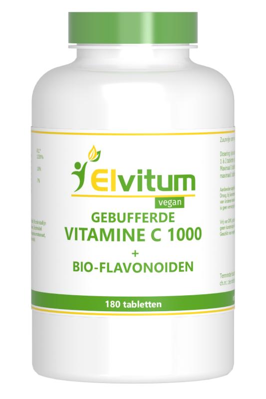 Elvitum Gebufferde vitamine C 1000mg 180.00 Tabletten