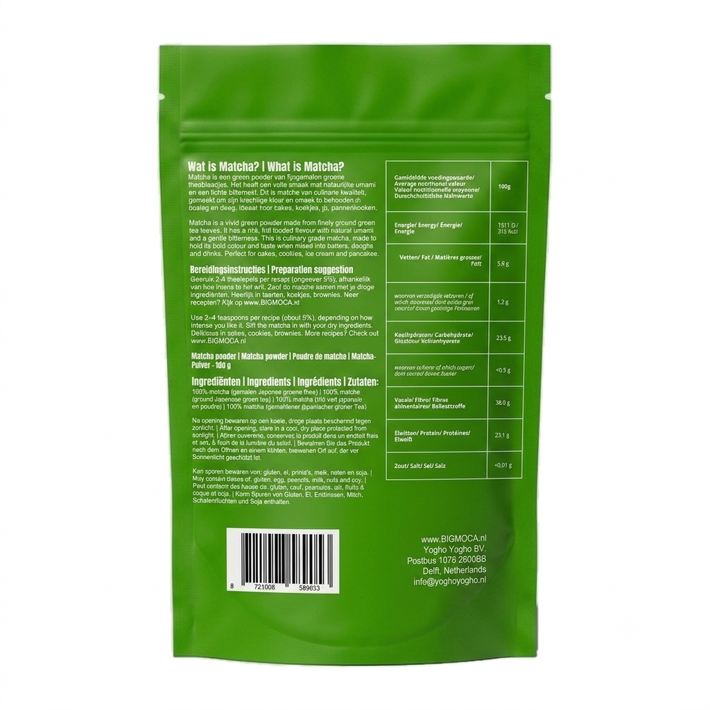 Powerful People BIG MOCA Culinary Matcha Poeder 100.00 Gram