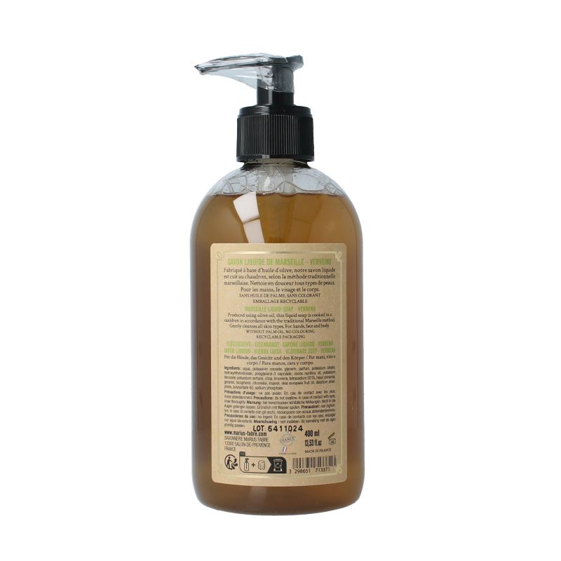 Marius Fabre Zeep verbena met pomp 400 Milliliter