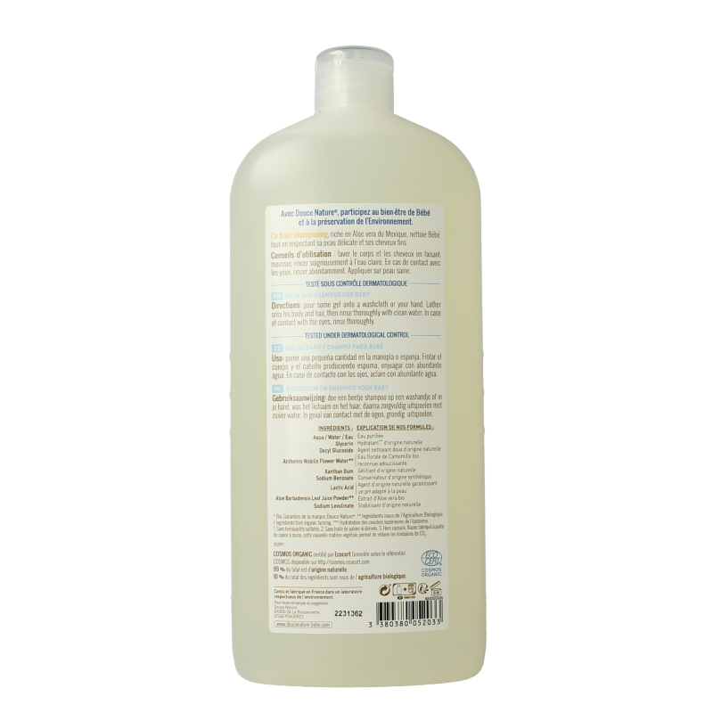 Douce Nature Baby badschuim & shampoo bio 1.00 Liter