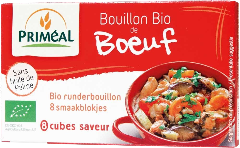 Primeal Runderbouillon blokjes 10 gram bio 8.00 Stuks