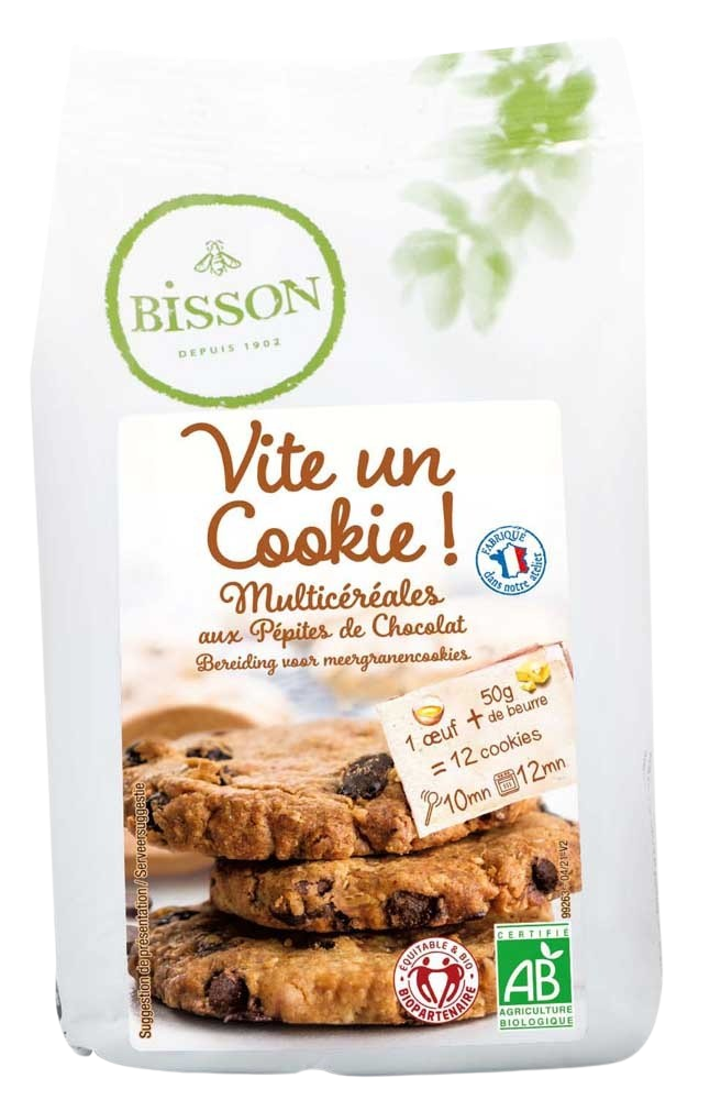 Bisson Bakmix voor meergranenkoekjes bio 300.00 Gram