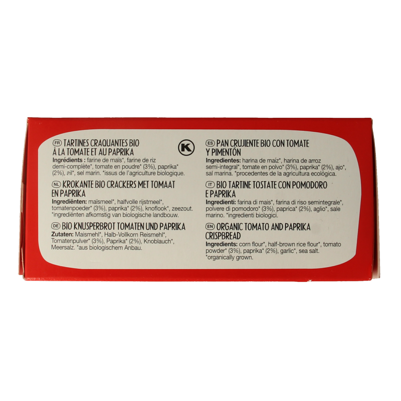 Pain Des Fleurs Aperitif crackers tomaat paprika glutenvrij bio 150 Gram