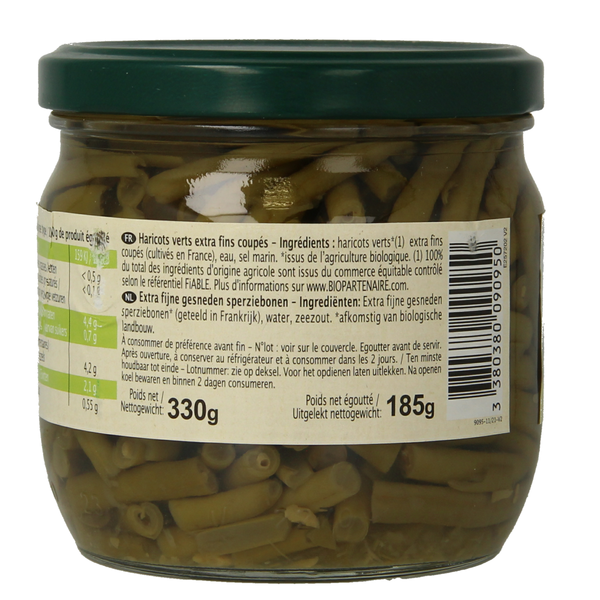 Primeal Haricots verts sperziebonen extra fijn bio 330.00 Gram