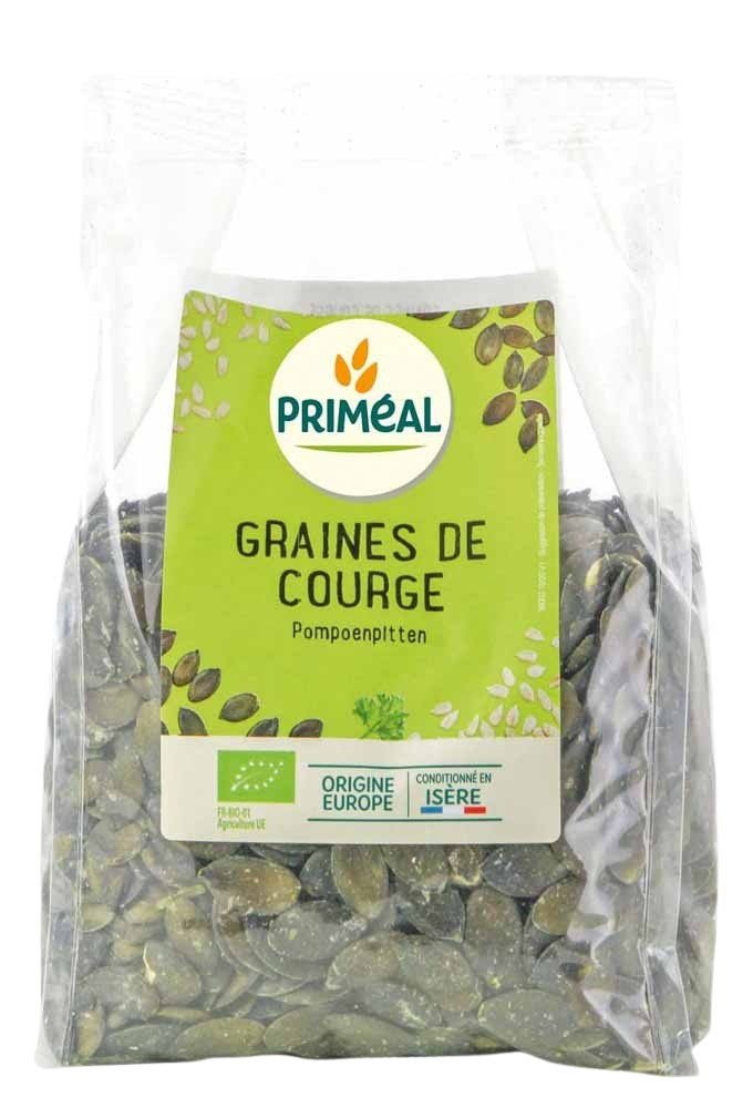 Primeal Pompoenpitten uit Europa bio 500.00 Gram
