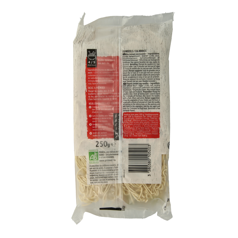 Primeal Eiernoedels bio 250 Gram