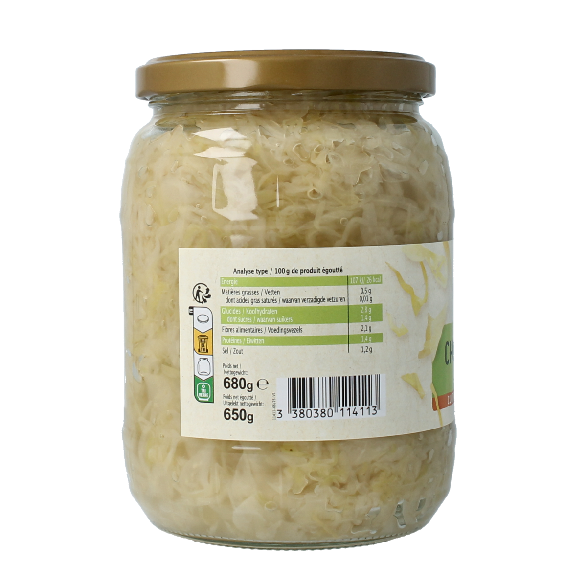 Primeal Zuurkool demeter bio 680.00 Gram