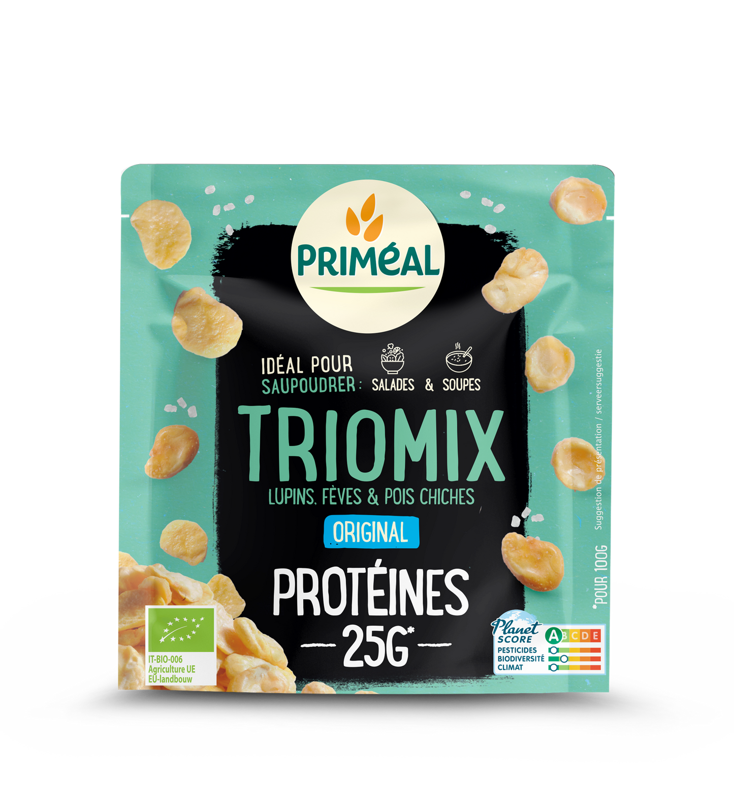 Primeal Trio mix proteine topping naturel bio 70.00 Gram