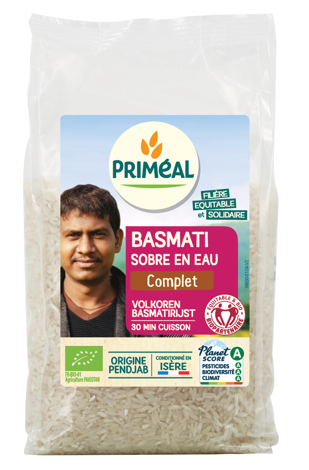 Primeal Volkoren basmati rijst bio 500.00 Gram