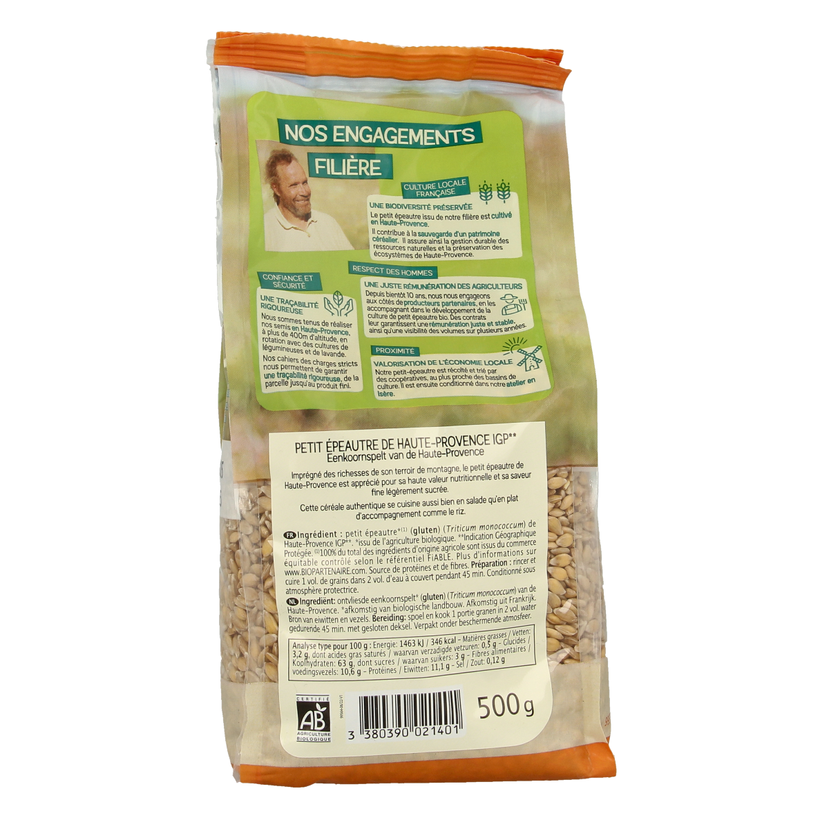 Primeal Eenkoornspelt klein zak bio 500.00 Gram
