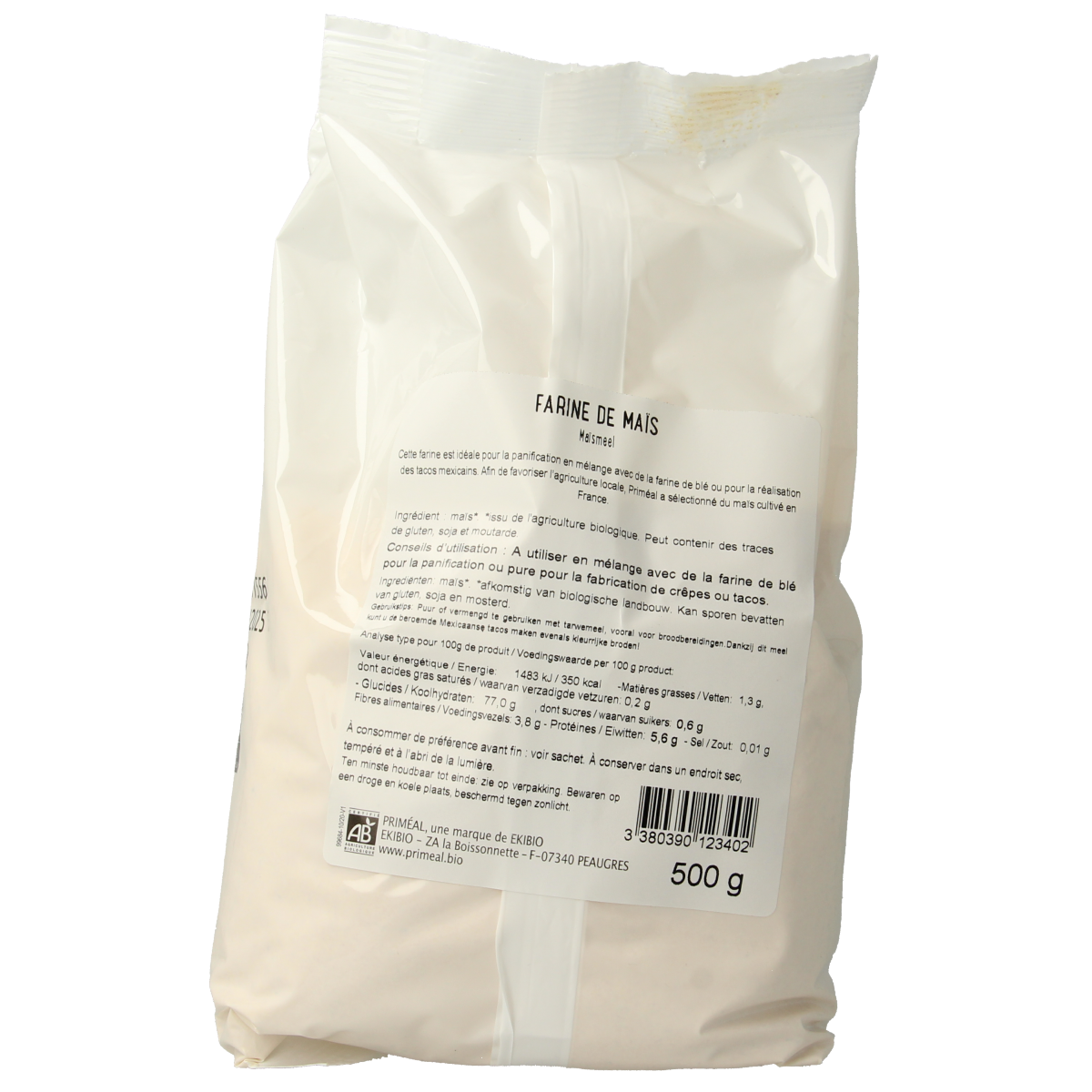 Primeal Maismeel bio 500.00 Gram