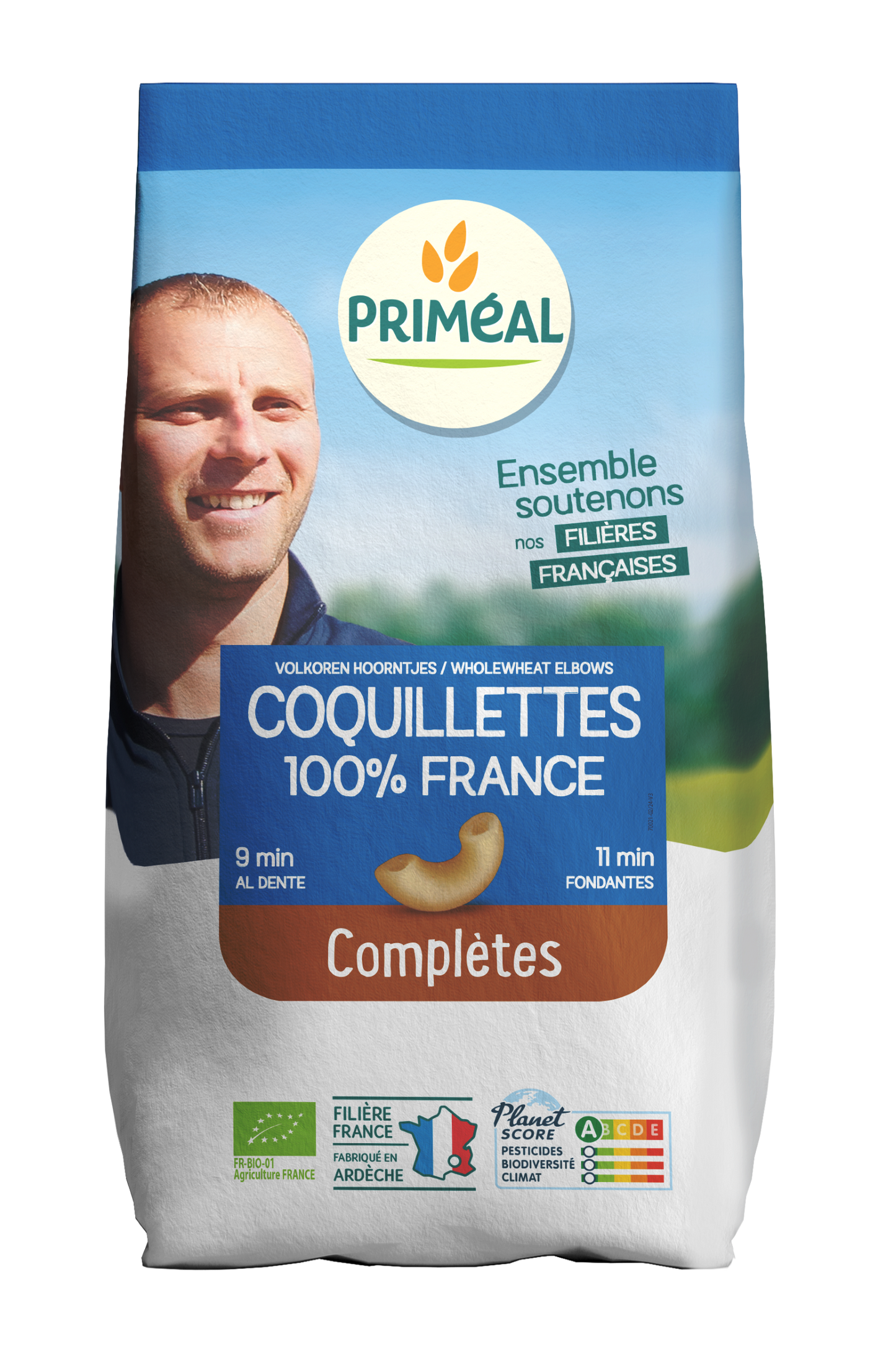 Primeal Volkoren macaroni hoorntjes bio 500 Gram