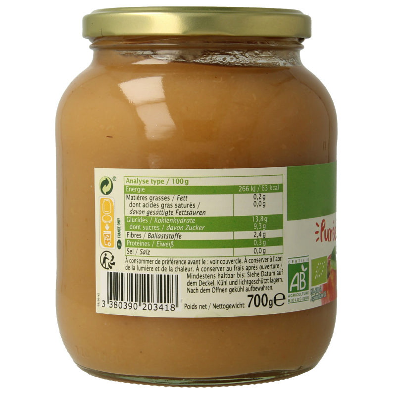 Primeal Appelmoes bio 700.00 Gram