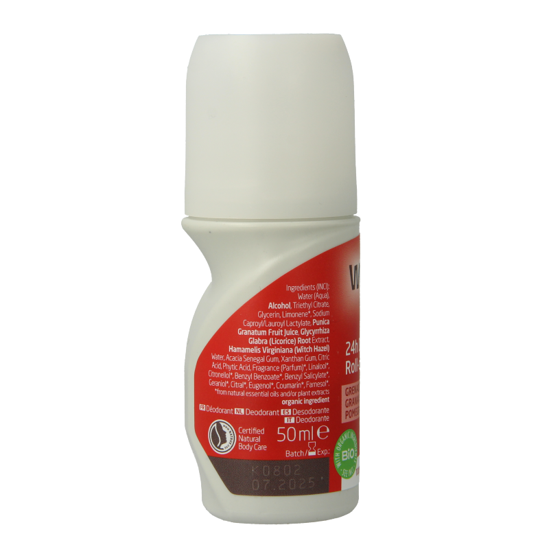 Weleda Granaatappel 24h roll on deodorant 50.00 Milliliter