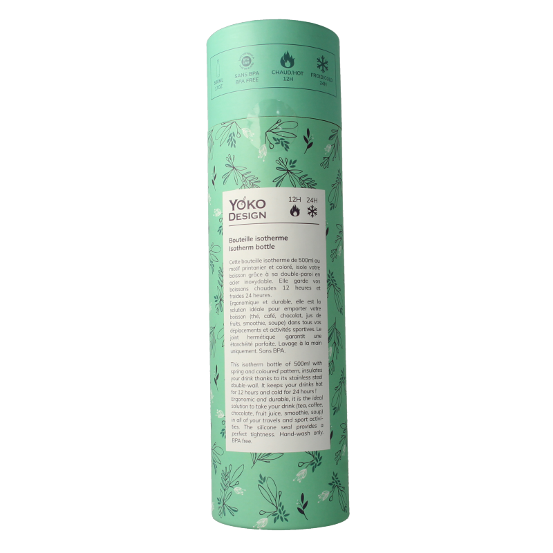 Yoko Drinkfles prima vera isotherm 500ml 1 Stuks