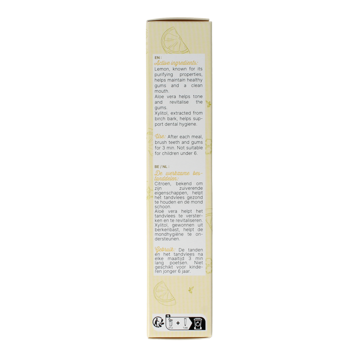 Aprolis Tandpasta citroen en propolis 75.00 Milliliter