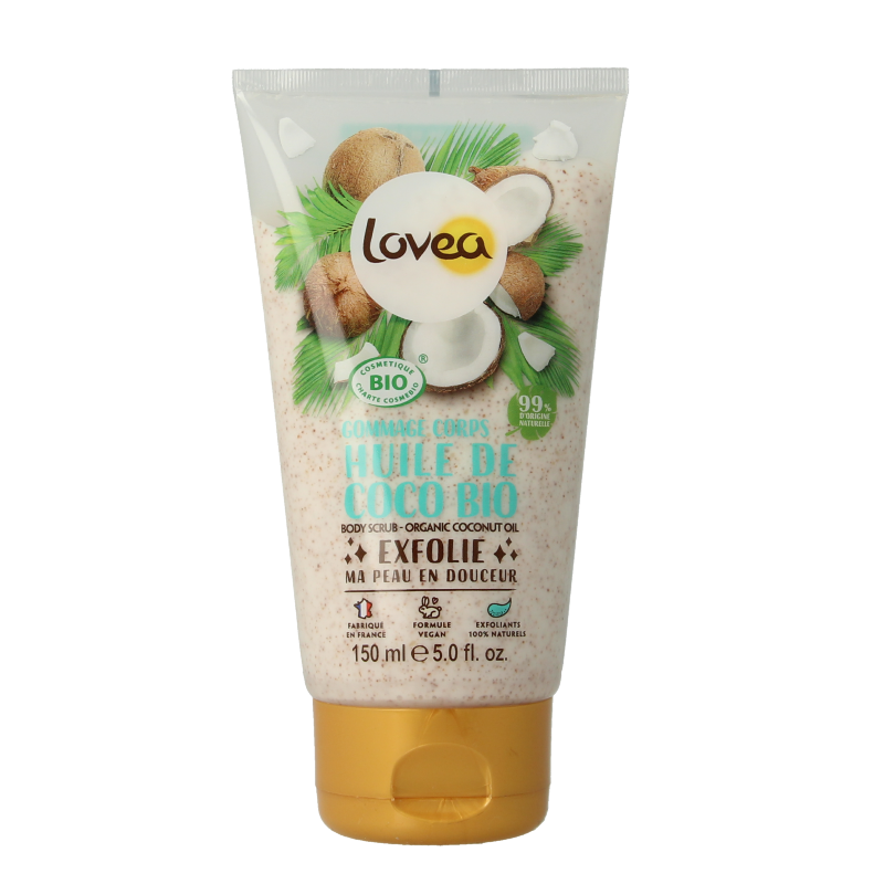 Lovea Bodyscrub coconut oil dry skin organic 150 Milliliter