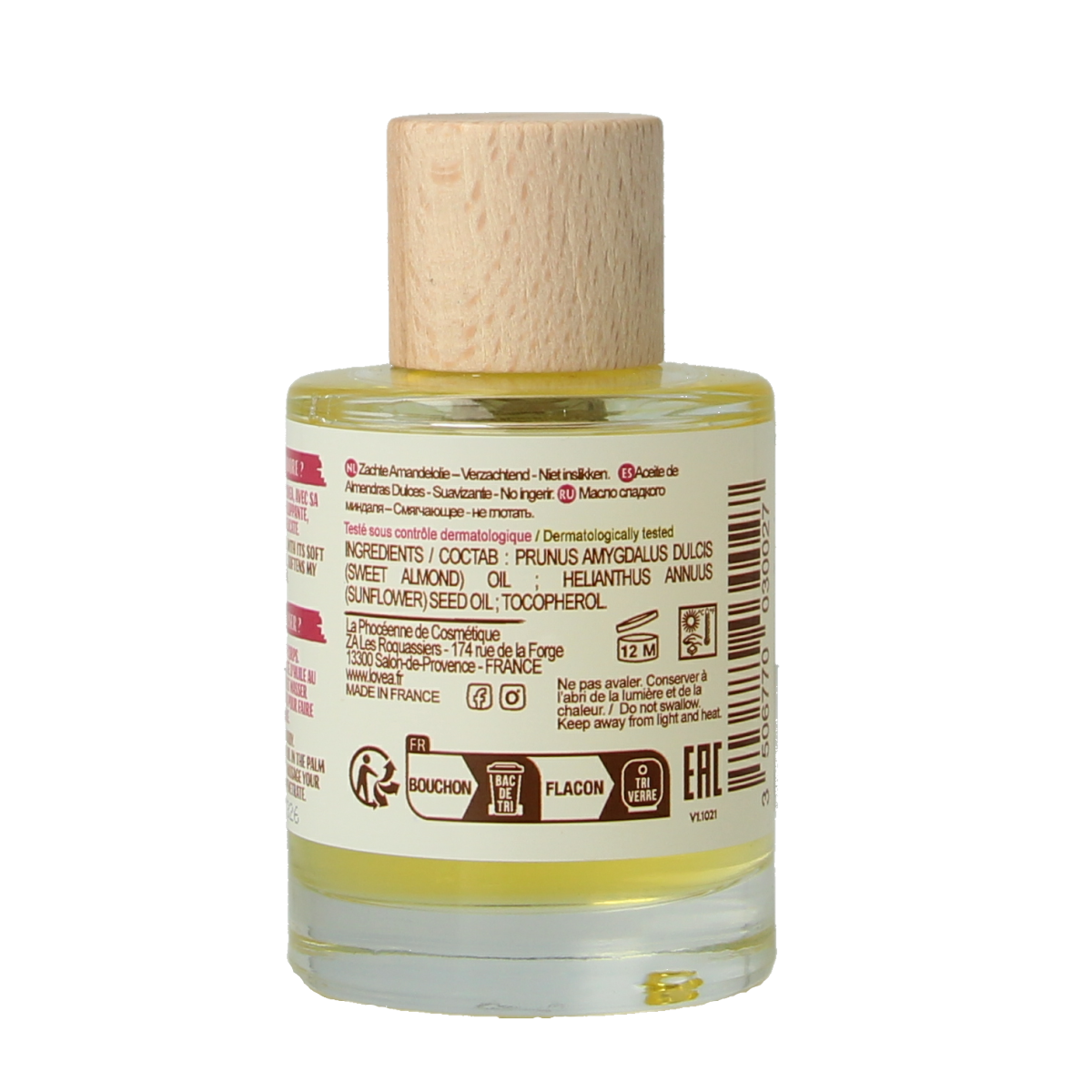 Lovea Sweet almond oil softens 50.00 Milliliter
