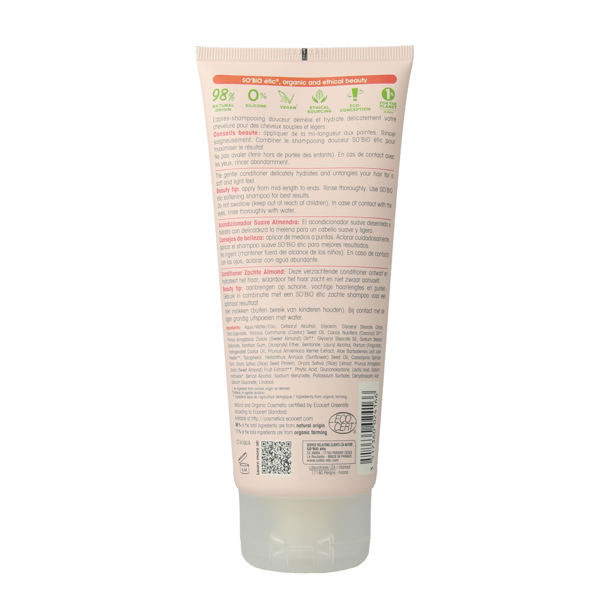 So Bio Etic Conditioner almond milk rice proteins 200.00 Milliliter