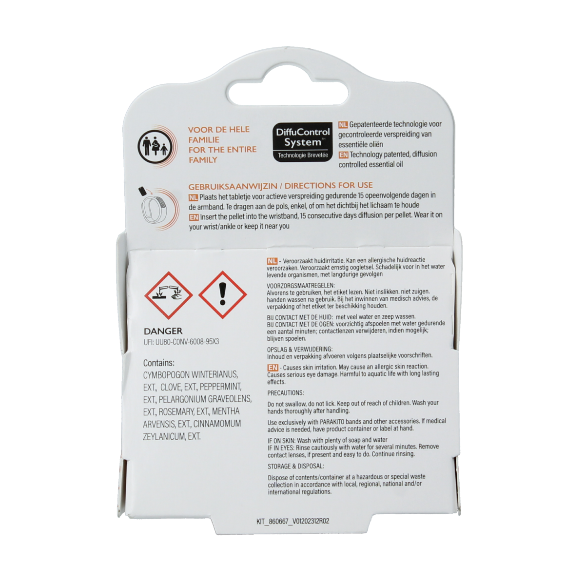 Parakito Anti mug armband navullingen 2.00 Stuks