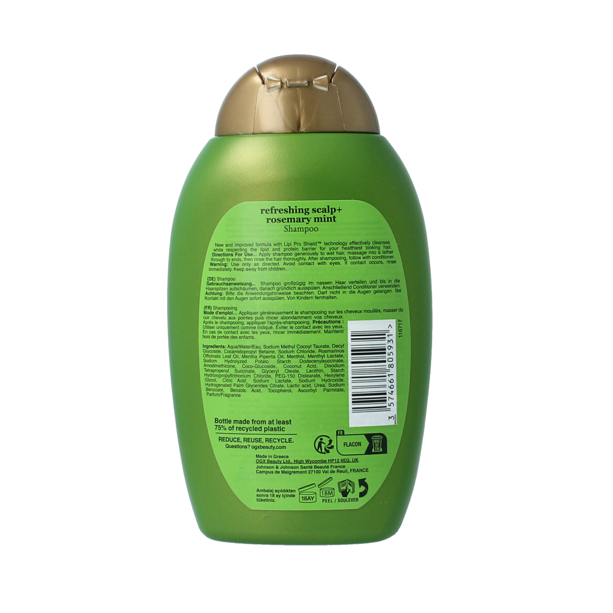 OGX Shampoo rosemary mint 385.00 Milliliter