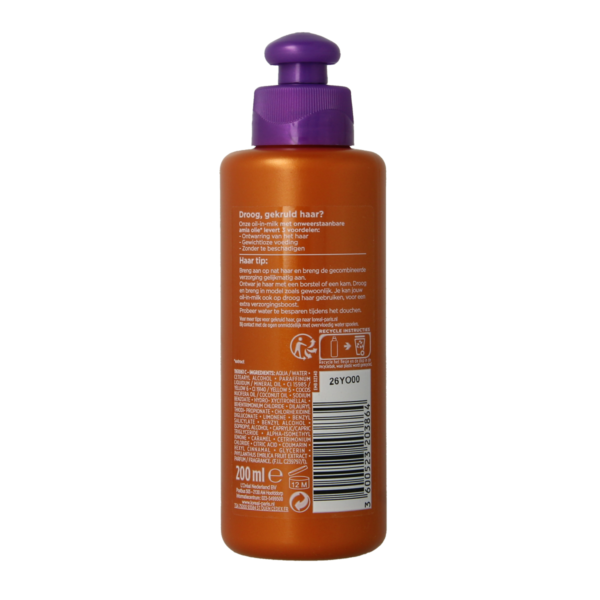 Elvive Extraordinary oil in milk krul verzorging 200.00 Milliliter