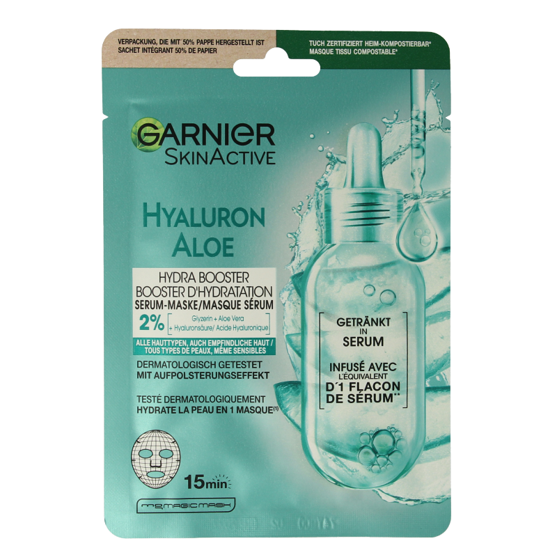 Garnier Skinact hydraterende bomb tissuemasker 1 Stuks