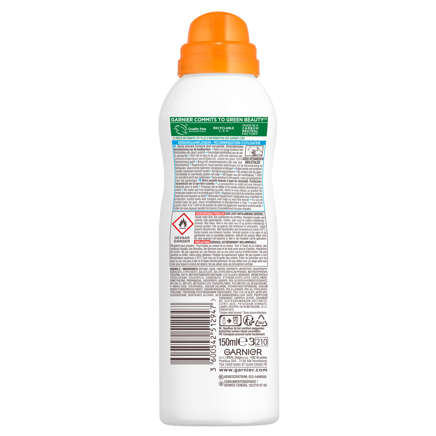 Ambre Solaire Kids spray anti zand SPF50+ 150.00 Milliliter