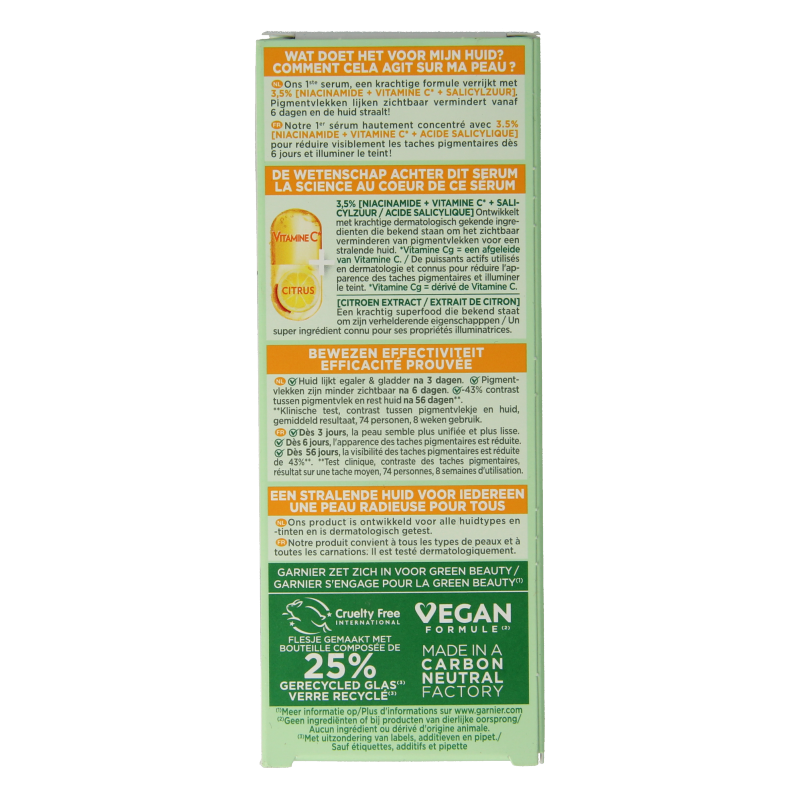 Garnier SkinActiv VitC anti-dark spot serum 30 Milliliter