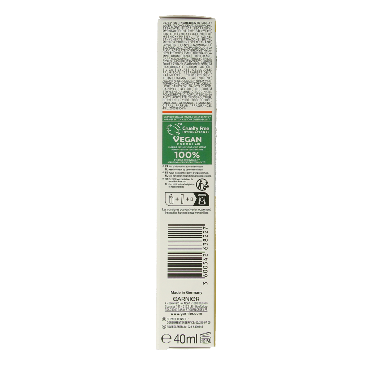 Garnier Vitamine C daily UV antipigmentvlek fluid 40.00 Milliliter
