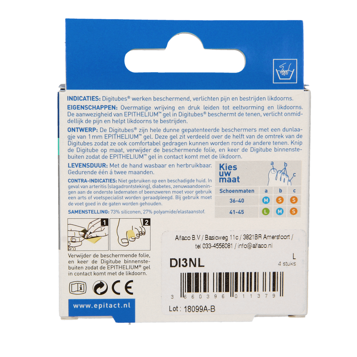 Epitact Digitube L 5cm 4.00 Stuks
