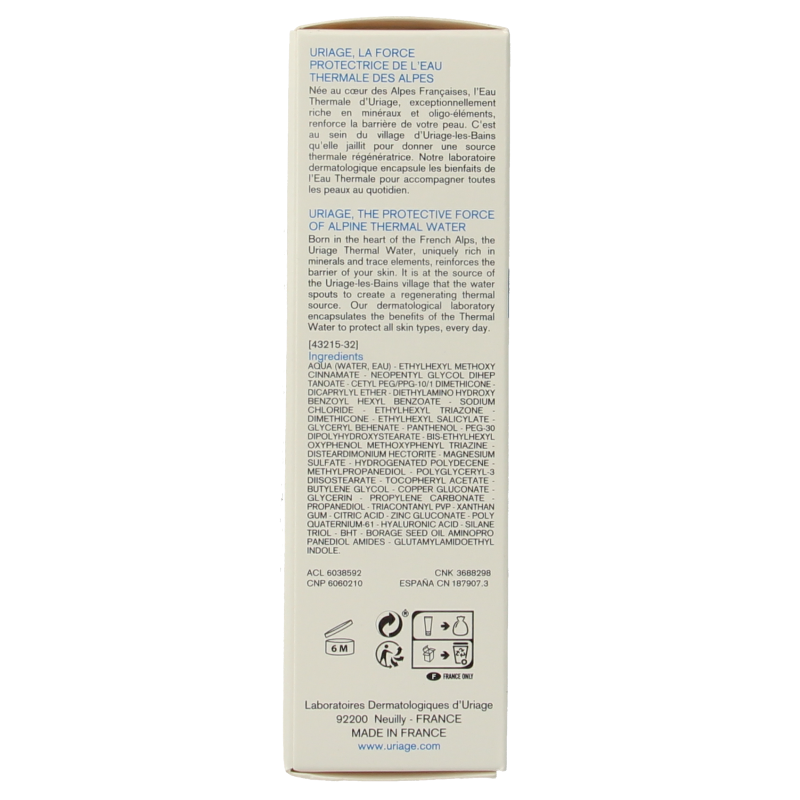 Uriage Bariederm cica creme SPF50 40 Milliliter