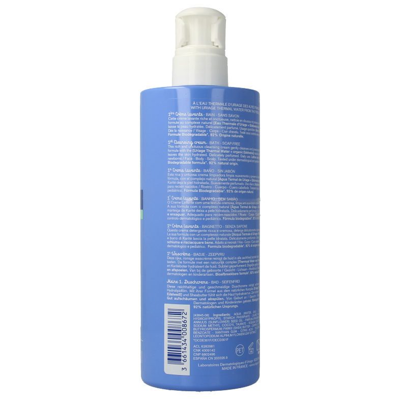 Uriage Bebe 1ere creme lavante 500 Milliliter