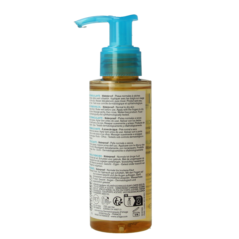 Uriage Thermaal water make-up verwijder olie 100 Milliliter