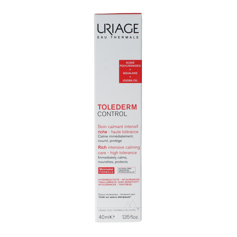 Uriage Tolederm control rijke kalmerende verzorging 40 Milliliter