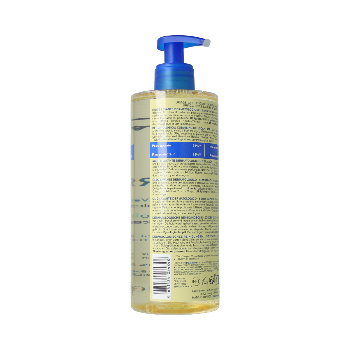 Uriage DERM-PHY Huile lavante dermatologique 500.00 Milliliter