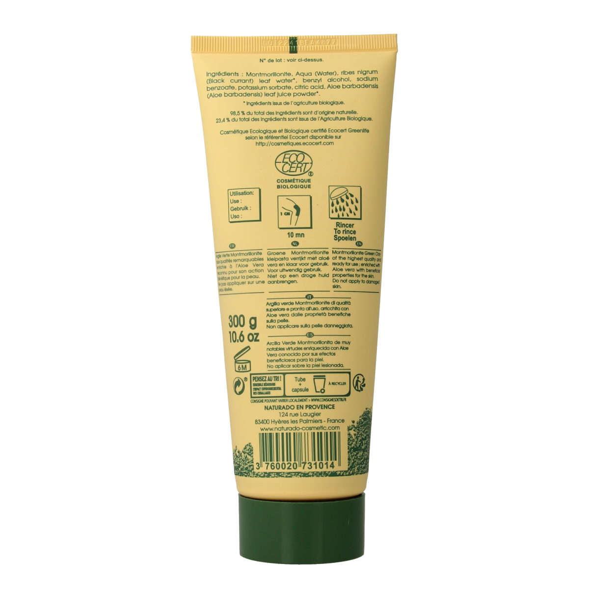 Naturado Groene klei montmorillon tube 300.00 Gram