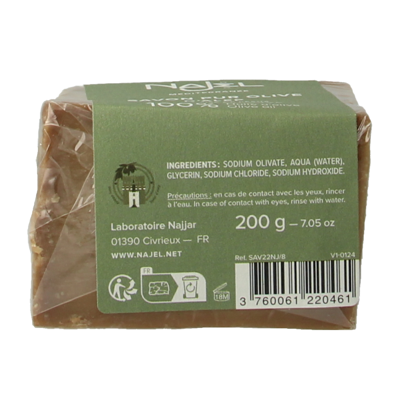 Najel Aleppo Aleppo zeep olijf olie 100% 200.00 Gram