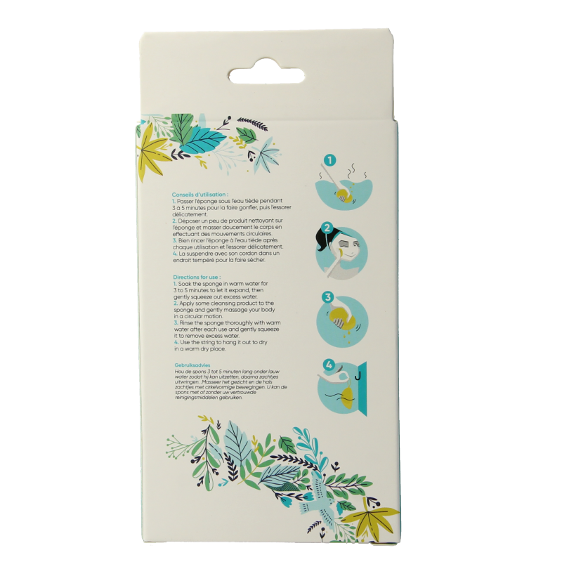 Lady Green Konjac gelaatspons aloe vera 1 Stuks