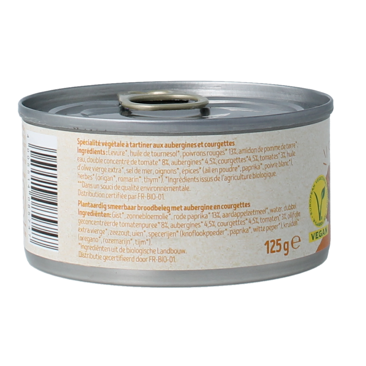 Tartex Pate zongerijpte groente bio 125.00 Gram