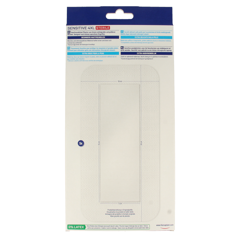 Hansaplast Pleisters sensitive 4XL 5.00 Stuks