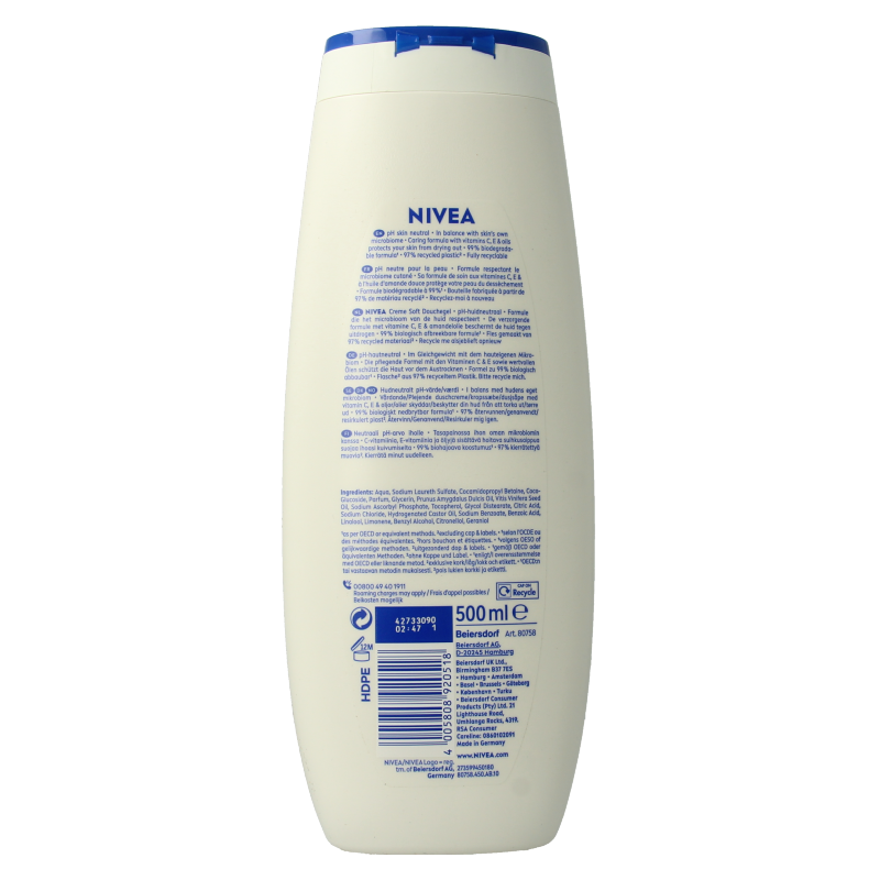 Nivea Douchecreme soft 500.00 Milliliter